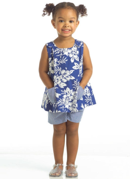 M5416 Shorts Kleid Baby Top, McCalls