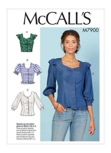 M7900 Damen Tops, Schnittmuster von McCalls