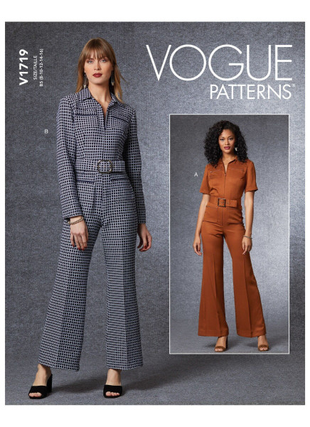 V1719 Damen Gürtel Overall, Vogue