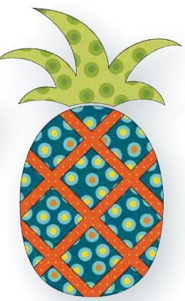Applikation Puzzle aufbügelbar Ananas