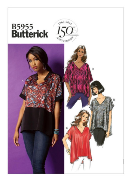 B5955 Damen Pullover Top, Butterick