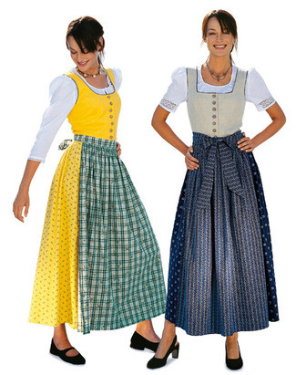 8448 Langes Dirndl, Schnittmuster von Burda