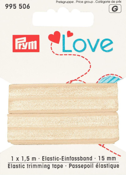 Prym Love Elastic-Einfassband 15mm beige