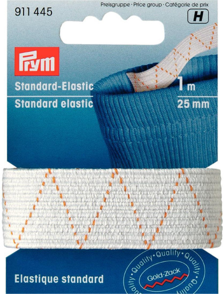 Standard-Elastic 25 mm weiß