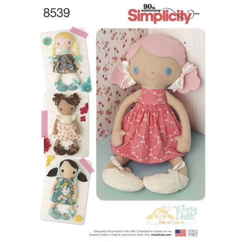 S8539 Kleidung Puppen, Simplicity