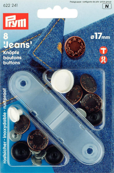 NF-Jeans-Knöpfe Lorbeerkranz MS 17 mm altkupfer