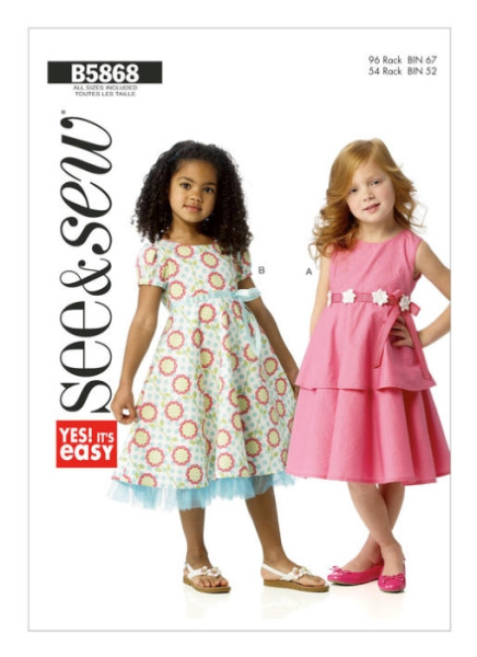 B5868 Kinder Kleid, Butterick