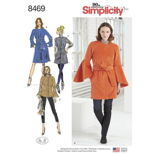 S8469 Damen Mantel Weste, Simplicity