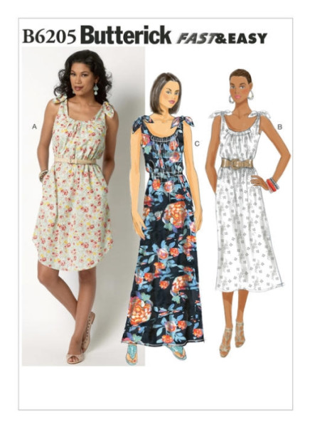 B6205 Damen Kleid, Butterick