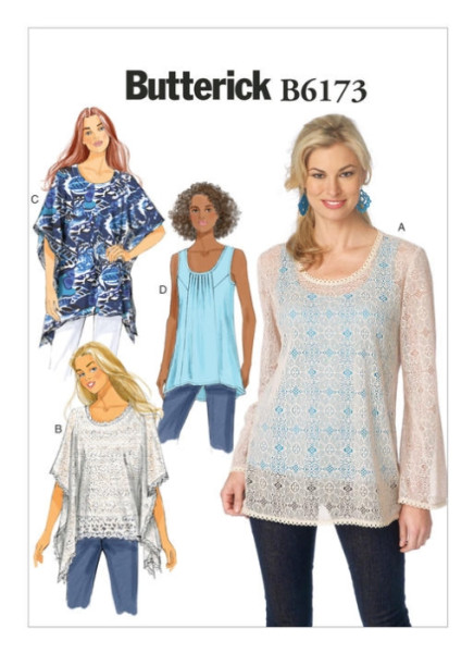 B6173 Damen Pullover Top, Butterick