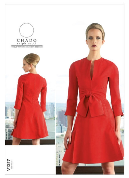 V1317 Damen Kleid, Schnittmuster von Vogue