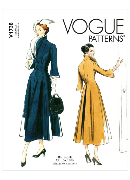 V1738 Damen Kleid, Schnittmuster von Vogue