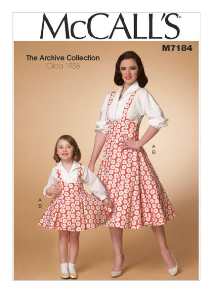 M7184 Damen, Kinder, Mädchen Top Trägerkleid, McCalls