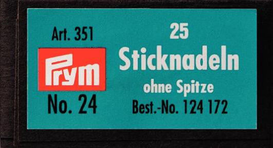 Sticknadeln ohne Sp. ST 24 0,80 x 37 mm silberfarbig