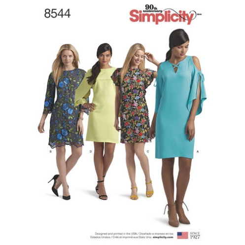 S8544 Damen Kleid, Simplicity