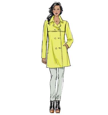 Vogue V9340Y Kapuzenmantel Schnittmuster - Easy Nähmuster Für Damen Gr. 32-42