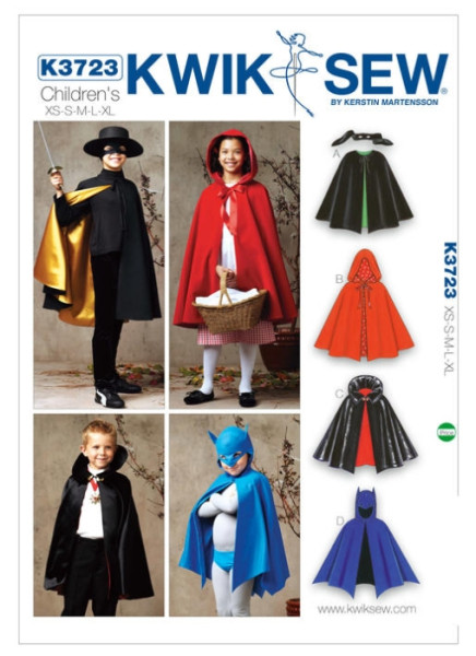 Cape Zorro Kostüm, KwikSew K3723