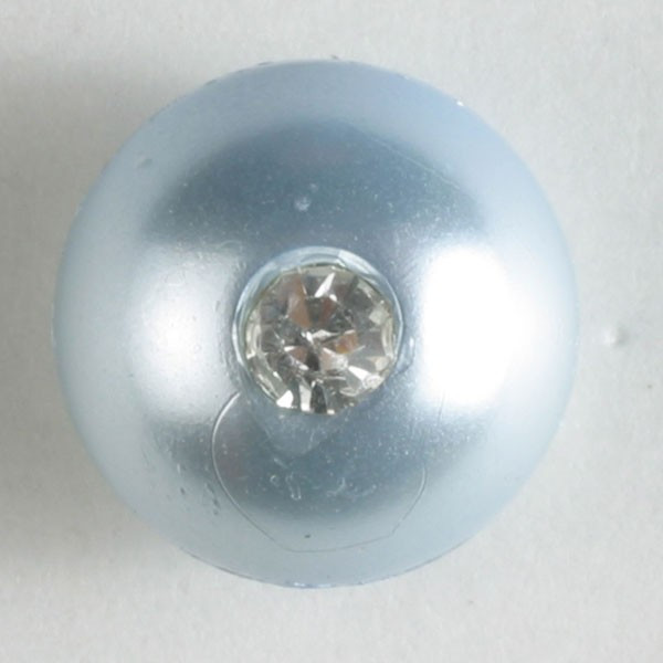 Kunststoffknopf mit Strass, blau, Dill 4100-160800