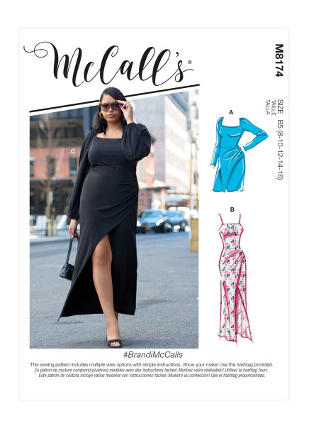 M8174 Damen Kleid, Schnittmuster von McCalls