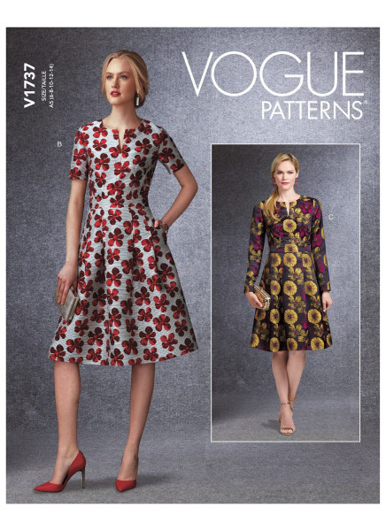 V1737 Damen Kleid, Schnittmuster von Vogue