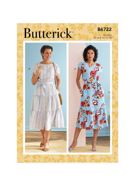 B6722 Damen Kleid, Butterick