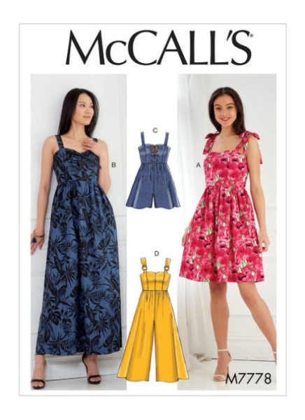 M7778 Damen Kleid Overall Einteiler, McCalls