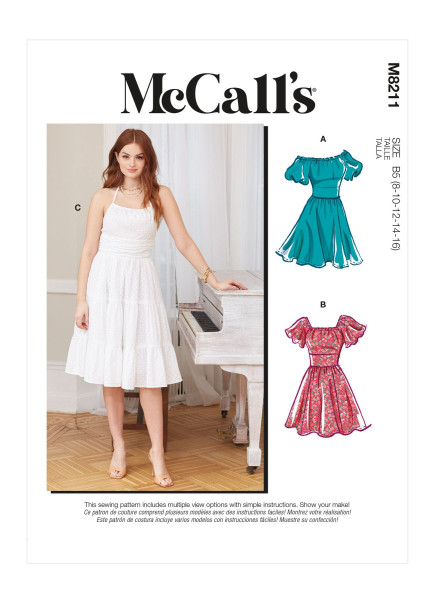 M8211 Damen Kleid, Schnittmuster von McCalls