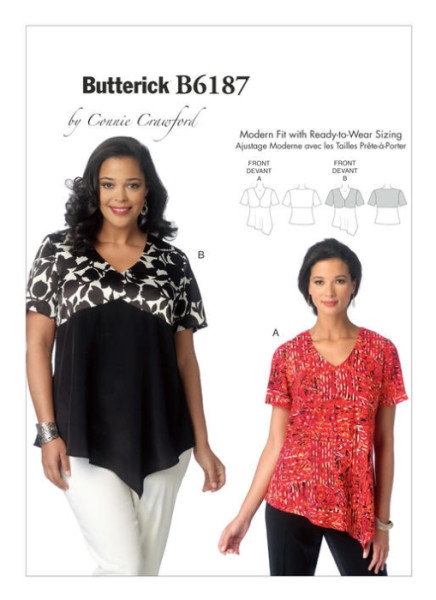 B6187 Damen Top, Butterick