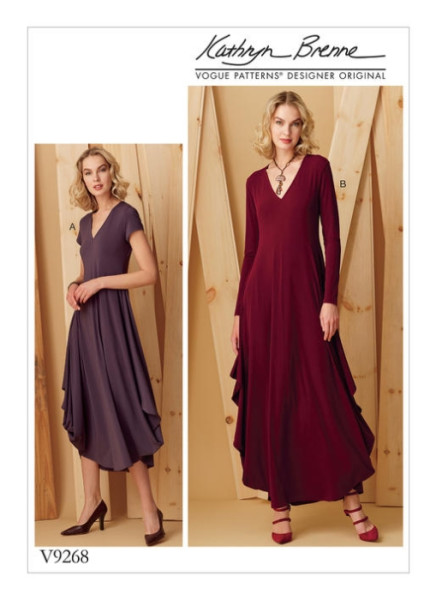 V9268 Damen Kleid, Schnittmuster von Vogue