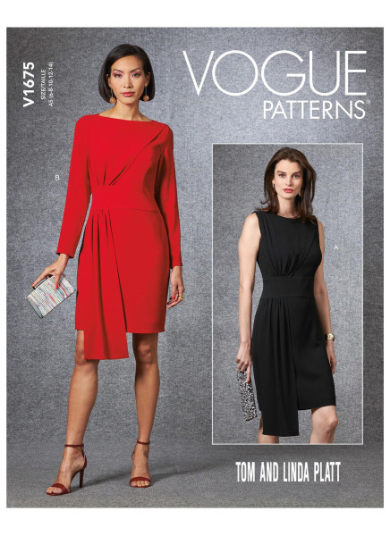 V1675 Damen Kleid, Schnittmuster von Vogue