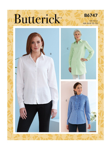 B6747 Damen Shirts, Butterick