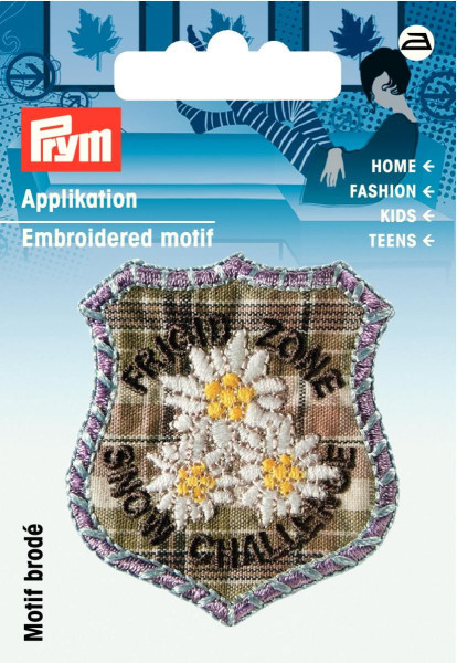 Applikation Patch braun/beige Edelweiß