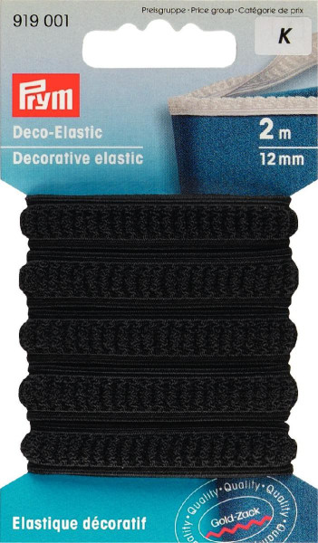 Deco-Elastic 12 mm schwarz