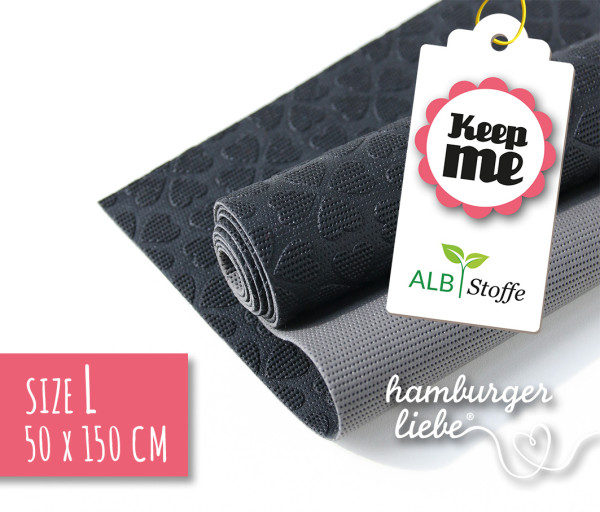 KEEP ME Anti-Rutsch-Matte schwarz/grau