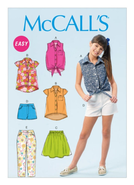 M6951 Shirt Hose Shorts Top Plus, McCalls