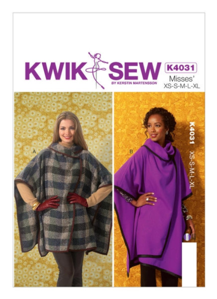 Damen Kragen Überwürfe, KwikSew K4031