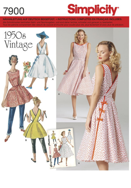 7900 Damen Vintagekleid 50er Jahre, Simplicity