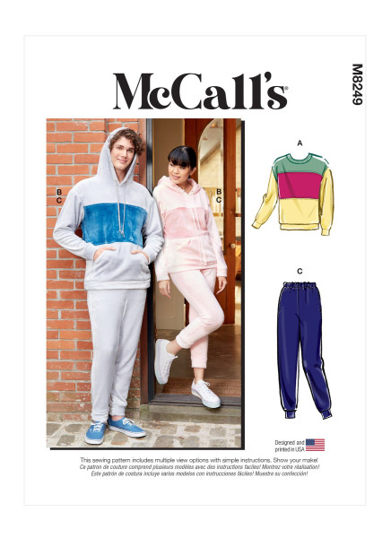 M8249 Tops Hose Unisex, McCalls