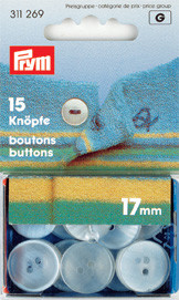 Kittel-/Schlafanzugknöpfe KST 15 mm perlmutt