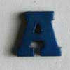 181134 Buchstaben- u. Zahlenknopf, blau, Dill