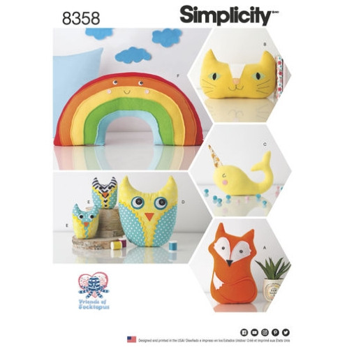 S8358 Tiere, Schnittmuster von Simplicity