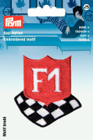 Applikation F1 schwarz/rot/weiß Applikation F1 schwarz/rot/weiß