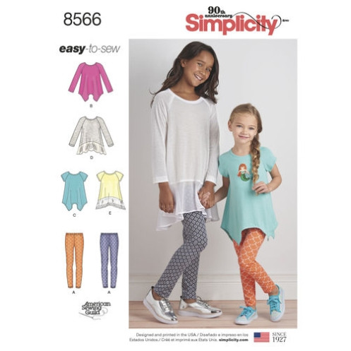 S8566 Mädchen Leggings, Simplicity