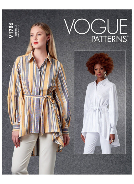 V1786 Damen Gürtel Shirts, Vogue