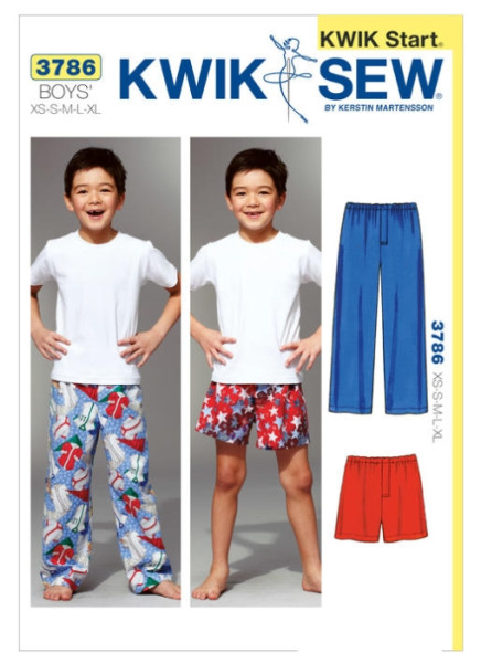 K3786 Jungen Hose Shorts, KwikSew