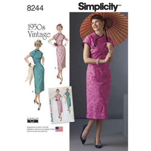 S8244 1950er Damen Kleid, Simplicity