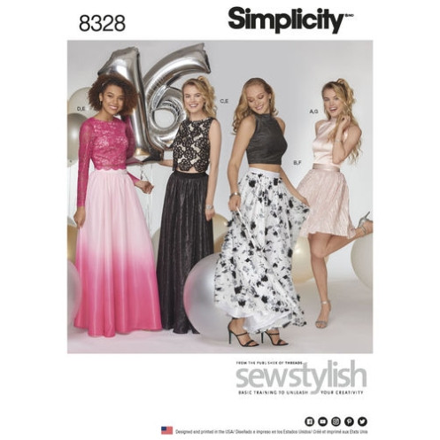 S8328 Damen Kleid, Simplicity