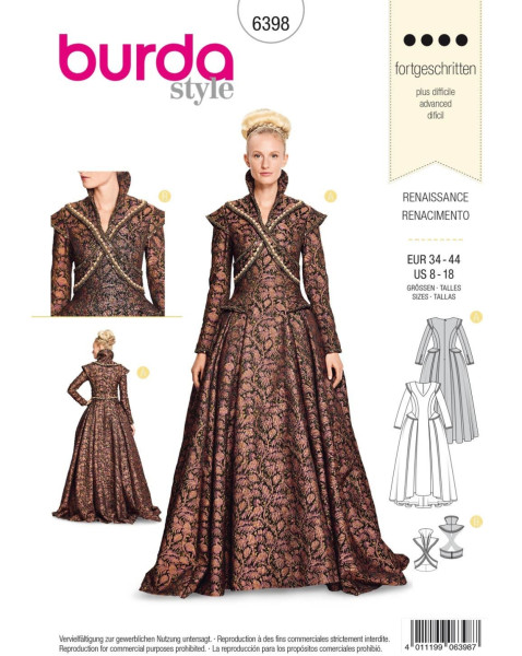 6398 Renaissance-Outfit, Burda