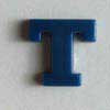 181191 Buchstaben- u. Zahlenknopf, blau, Dill