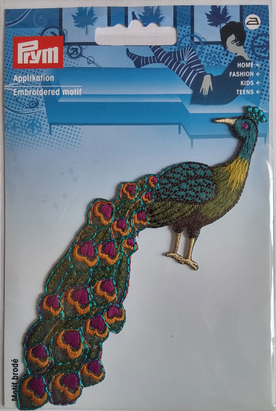 Appl. Pfau petrol/violett